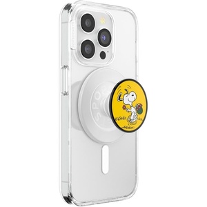 PopSockets Phone Grip for MagSafe, Magnetic Holder, Phone Stand, Snoopy – Tied in a Bow(PopOut Sitting Snoopy)