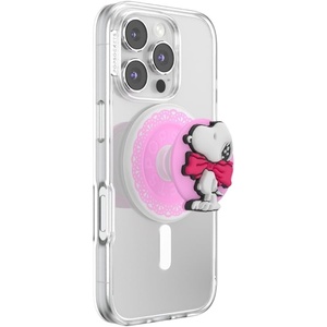 PopSockets Phone Grip for MagSafe, Magnetic Holder, Phone Stand, Snoopy – Tied in a Bow(Snoopy Tied a Bow)