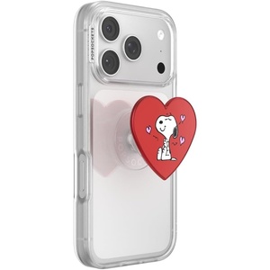 PopSockets Phone Grip for MagSafe, Magnetic Holder, Phone Stand, Snoopy – Tied in a Bow(Snoopy’s Big Heart)