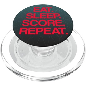 PopSockets Soccer Phone Grip – Eat Sleep Score Repeat PopSockets PopGrip for MagSafe(Magnetic PopGrip)