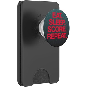 PopSockets Soccer Phone Grip – Eat Sleep Score Repeat PopSockets PopGrip for MagSafe(Magnetic PopWallet)