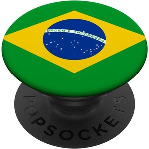 PopSockets World Cup Phone Grip – Brazil Flag PopSockets PopGrip for MagSafe(Adhesive PopGrip)