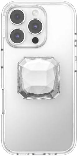 image:imagePopSockets Adhesive Phone Grip Holder Phone Stand Heart Pillow Cut Heart Clear Glitter