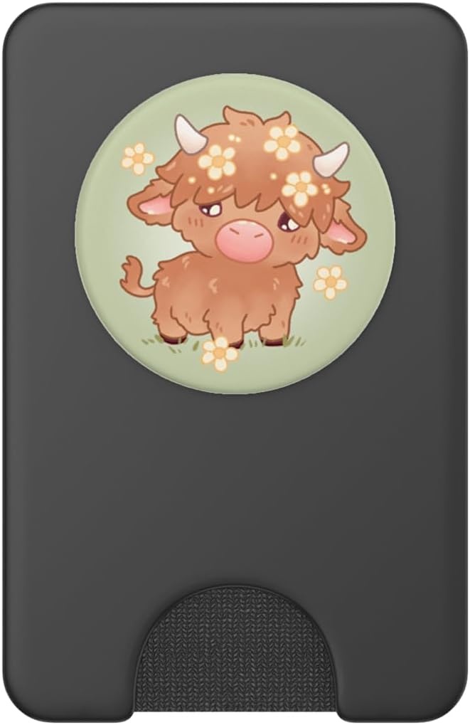 image:imagePopSockets Cow Phone Grip Highland Cow PopSockets PopGrip for MagSafeMagnetic PopWallet