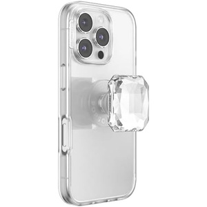 PopSockets Adhesive Phone Grip, Holder, Phone Stand, Heart – Pillow Cut Heart Clear Glitter