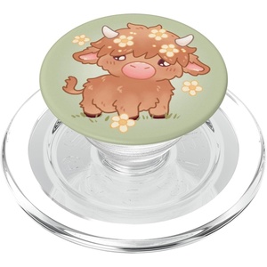 PopSockets Cow Phone Grip – Highland Cow PopSockets PopGrip for MagSafe(Magnetic PopGrip)