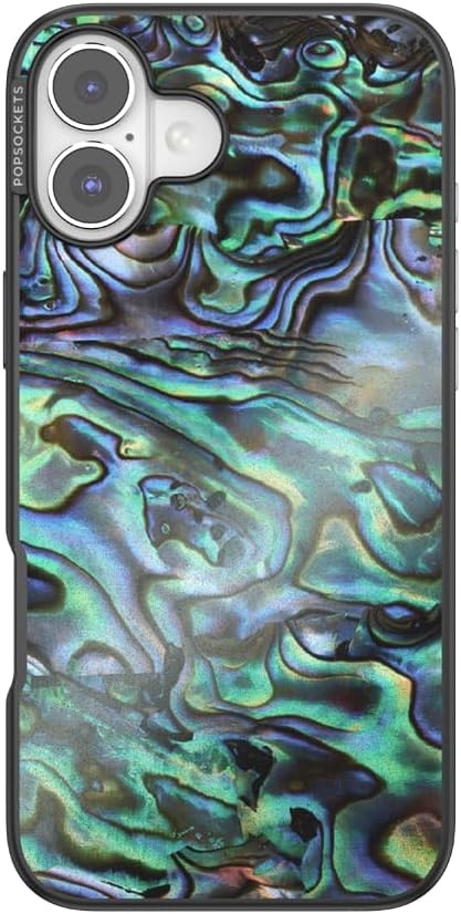 image:imagePopSockets iPhone 13 Phone Case with MagSafe Wireless Charging Compatible Checkered Blush GinghamAlbalone