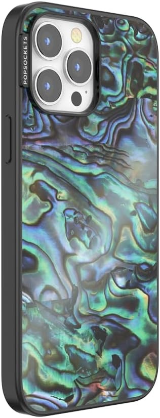 image:imagePopSockets iPhone 13 Phone Case with MagSafe Wireless Charging Compatible Checkered Blush GinghamAlbalone