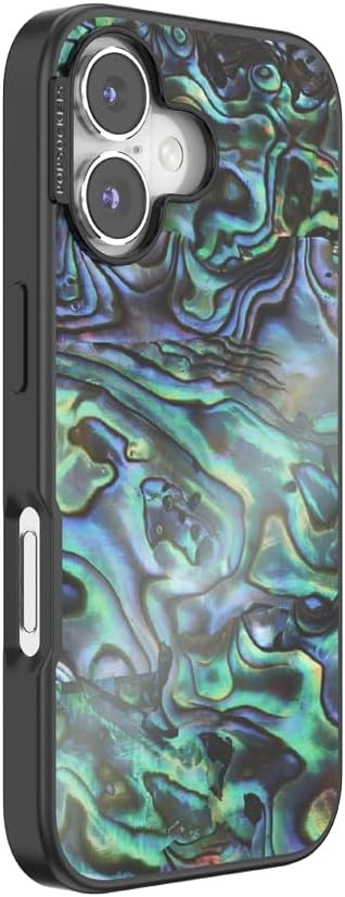 image:imagePopSockets iPhone 13 Phone Case with MagSafe Wireless Charging Compatible Checkered Blush GinghamAlbalone
