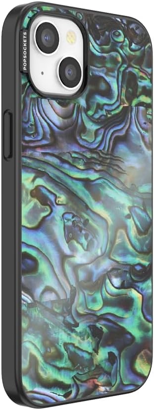 image:imagePopSockets iPhone 13 Phone Case with MagSafe Wireless Charging Compatible Checkered Blush GinghamAlbalone