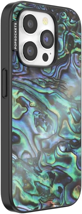 image:imagePopSockets iPhone 13 Phone Case with MagSafe Wireless Charging Compatible Checkered Blush GinghamAlbalone