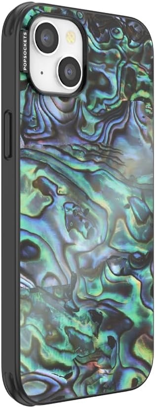 image:imagePopSockets iPhone 13 Phone Case with MagSafe Wireless Charging Compatible Checkered Blush GinghamAlbalone