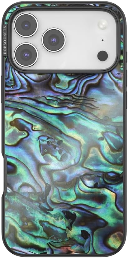 image:imagePopSockets iPhone 13 Phone Case with MagSafe Wireless Charging Compatible Checkered Blush GinghamAlbalone