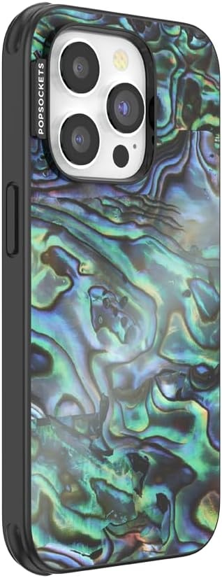 image:imagePopSockets iPhone 13 Phone Case with MagSafe Wireless Charging Compatible Checkered Blush GinghamAlbalone