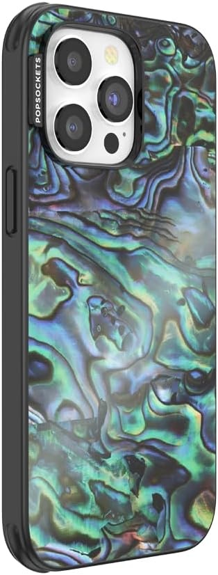 image:imagePopSockets iPhone 13 Phone Case with MagSafe Wireless Charging Compatible Checkered Blush GinghamAlbalone