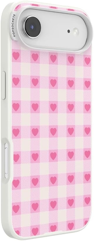 image:imagePopSockets iPhone 13 Phone Case with MagSafe Wireless Charging Compatible Checkered Blush GinghamBlush Gingham