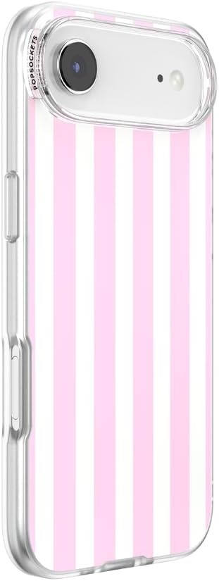 image:imagePopSockets iPhone 13 Phone Case with MagSafe Wireless Charging Compatible Checkered Blush GinghamClub Stripe Pink