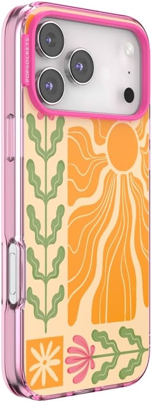 image:imagePopSockets iPhone 13 Phone Case with MagSafe Wireless Charging Compatible Checkered Blush GinghamDesert Mosaic