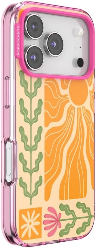 image:imagePopSockets iPhone 13 Phone Case with MagSafe Wireless Charging Compatible Checkered Blush GinghamDesert Mosaic