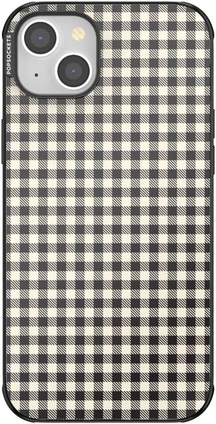 image:imagePopSockets iPhone 13 Phone Case with MagSafe Wireless Charging Compatible Checkered Blush GinghamGingham