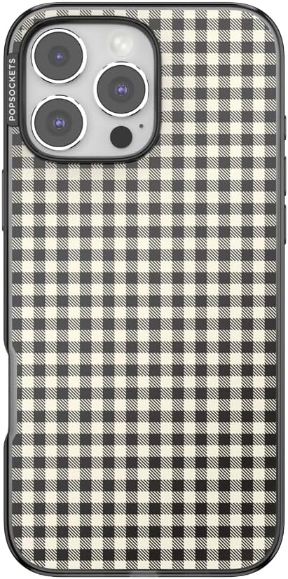 image:imagePopSockets iPhone 13 Phone Case with MagSafe Wireless Charging Compatible Checkered Blush GinghamGingham
