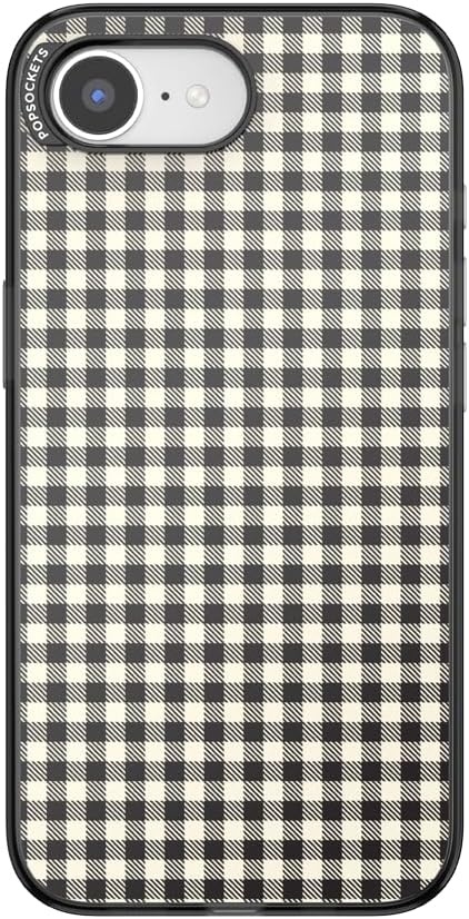 image:imagePopSockets iPhone 13 Phone Case with MagSafe Wireless Charging Compatible Checkered Blush GinghamGingham