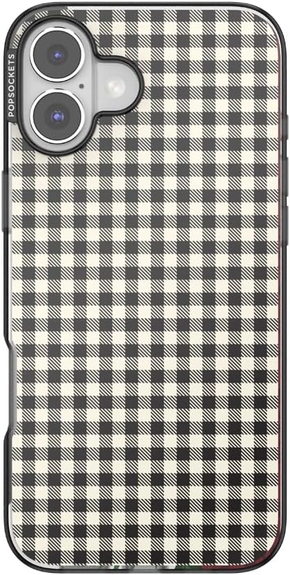 image:imagePopSockets iPhone 13 Phone Case with MagSafe Wireless Charging Compatible Checkered Blush GinghamGingham
