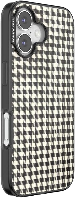 image:imagePopSockets iPhone 13 Phone Case with MagSafe Wireless Charging Compatible Checkered Blush GinghamGingham