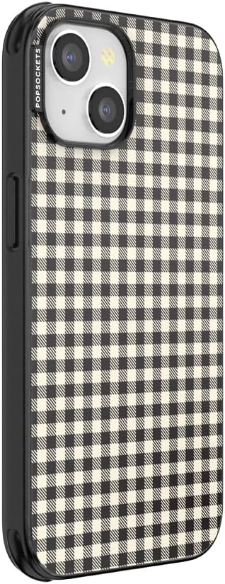 image:imagePopSockets iPhone 13 Phone Case with MagSafe Wireless Charging Compatible Checkered Blush GinghamGingham
