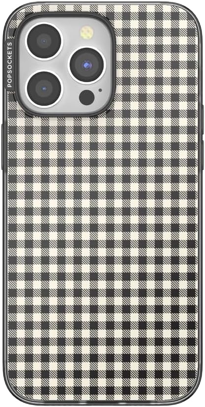 image:imagePopSockets iPhone 13 Phone Case with MagSafe Wireless Charging Compatible Checkered Blush GinghamGingham