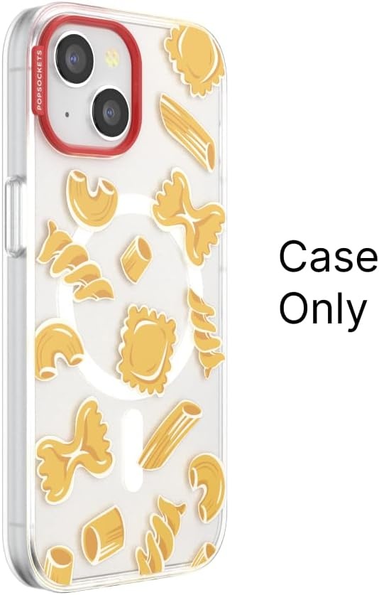 image:imagePopSockets iPhone 13 Phone Case with MagSafe Wireless Charging Compatible Checkered Blush GinghamPasta Pasta