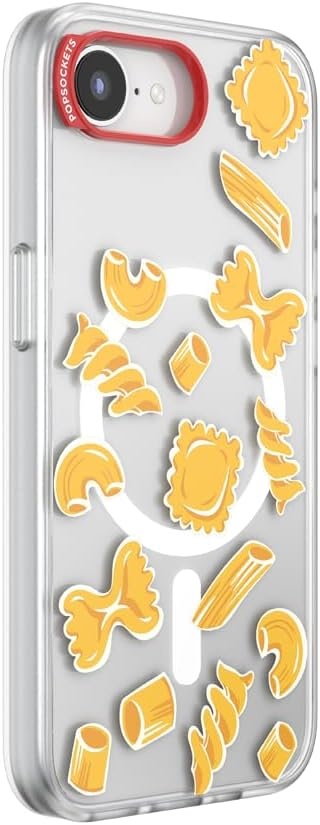 image:imagePopSockets iPhone 13 Phone Case with MagSafe Wireless Charging Compatible Checkered Blush GinghamPasta Pasta