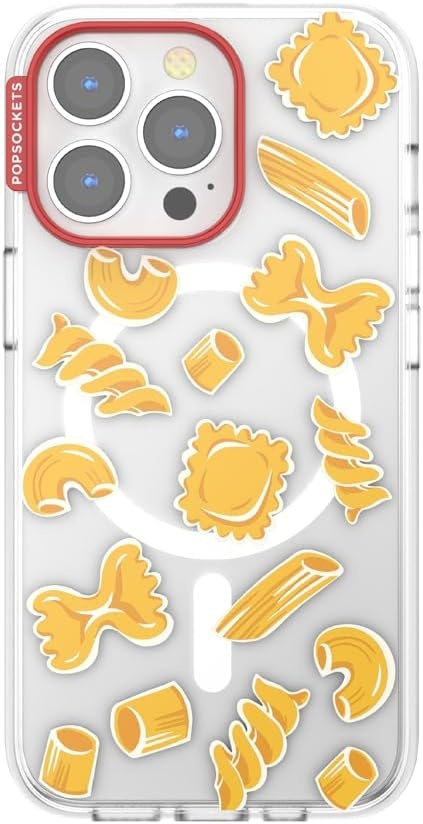 image:imagePopSockets iPhone 13 Phone Case with MagSafe Wireless Charging Compatible Checkered Blush GinghamPasta Pasta