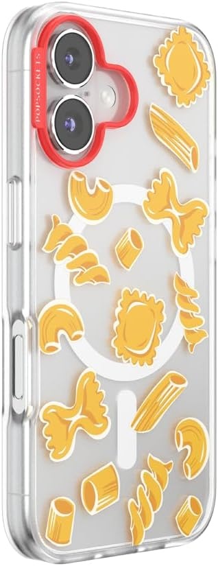 image:imagePopSockets iPhone 13 Phone Case with MagSafe Wireless Charging Compatible Checkered Blush GinghamPasta Pasta