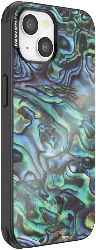 image:imagePopSockets iPhone 13 Pro Max Phone Case with MagSafe Wireless Charging Compatible Checkered Blush GinghamAlbalone
