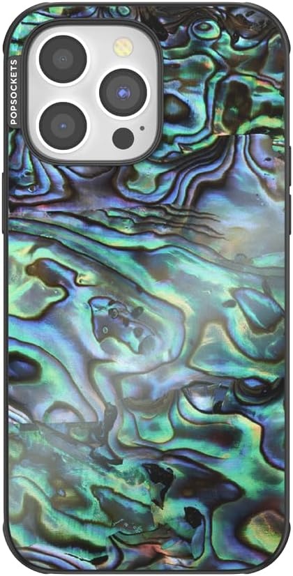 image:imagePopSockets iPhone 13 Pro Max Phone Case with MagSafe Wireless Charging Compatible Checkered Blush GinghamAlbalone