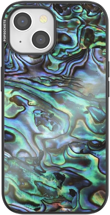 image:imagePopSockets iPhone 13 Pro Max Phone Case with MagSafe Wireless Charging Compatible Checkered Blush GinghamAlbalone