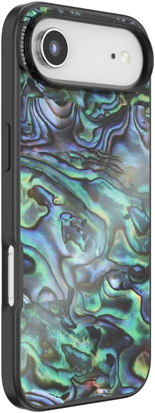 image:imagePopSockets iPhone 13 Pro Max Phone Case with MagSafe Wireless Charging Compatible Checkered Blush GinghamAlbalone