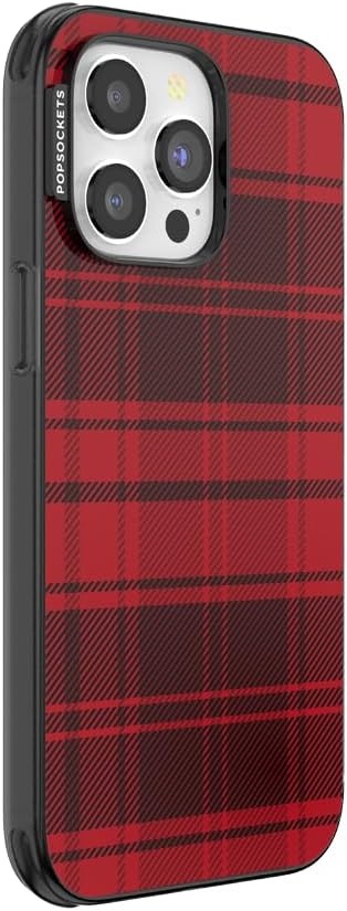 image:imagePopSockets iPhone 13 Pro Max Phone Case with MagSafe Wireless Charging Compatible Checkered Blush GinghamBuffalo Check