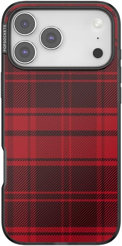image:imagePopSockets iPhone 13 Pro Max Phone Case with MagSafe Wireless Charging Compatible Checkered Blush GinghamBuffalo Check