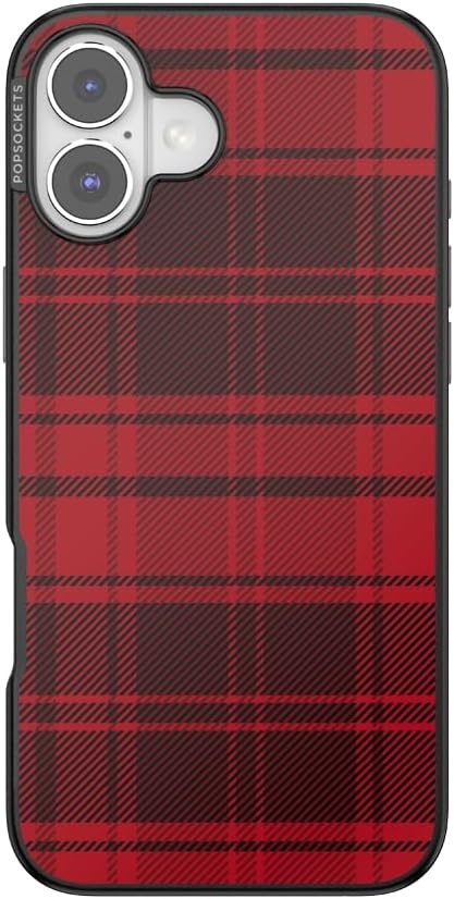 image:imagePopSockets iPhone 13 Pro Max Phone Case with MagSafe Wireless Charging Compatible Checkered Blush GinghamBuffalo Check