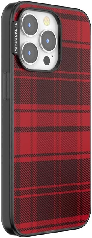image:imagePopSockets iPhone 13 Pro Max Phone Case with MagSafe Wireless Charging Compatible Checkered Blush GinghamBuffalo Check