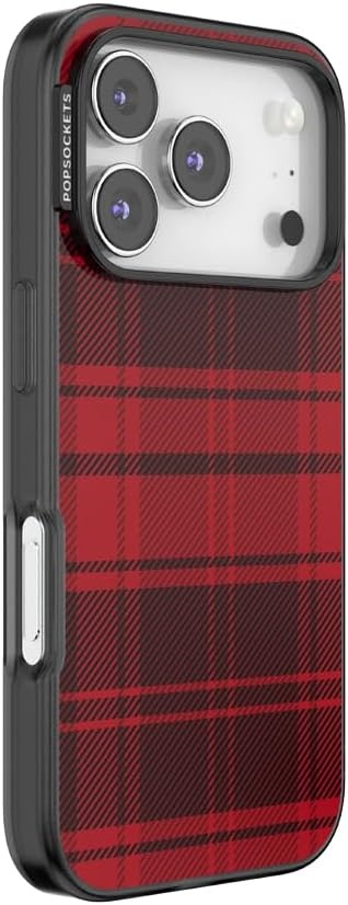 image:imagePopSockets iPhone 13 Pro Max Phone Case with MagSafe Wireless Charging Compatible Checkered Blush GinghamBuffalo Check