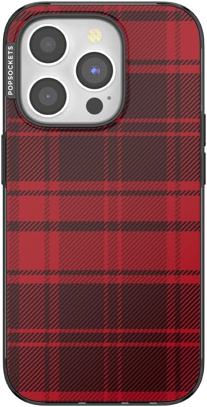 image:imagePopSockets iPhone 13 Pro Max Phone Case with MagSafe Wireless Charging Compatible Checkered Blush GinghamBuffalo Check