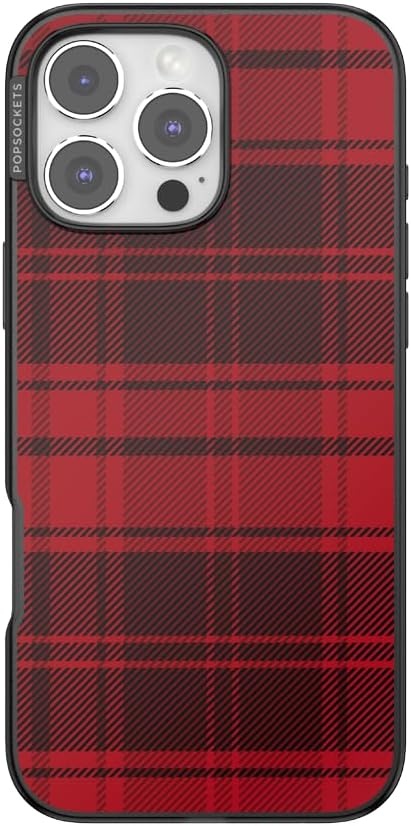 image:imagePopSockets iPhone 13 Pro Max Phone Case with MagSafe Wireless Charging Compatible Checkered Blush GinghamBuffalo Check