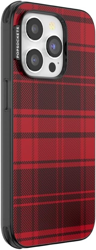 image:imagePopSockets iPhone 13 Pro Max Phone Case with MagSafe Wireless Charging Compatible Checkered Blush GinghamBuffalo Check