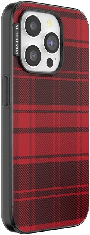 image:imagePopSockets iPhone 13 Pro Max Phone Case with MagSafe Wireless Charging Compatible Checkered Blush GinghamBuffalo Check