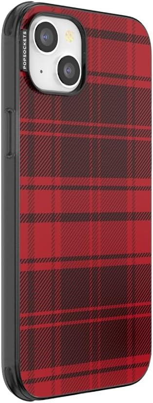image:imagePopSockets iPhone 13 Pro Max Phone Case with MagSafe Wireless Charging Compatible Checkered Blush GinghamBuffalo Check