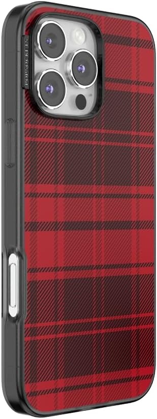 image:imagePopSockets iPhone 13 Pro Max Phone Case with MagSafe Wireless Charging Compatible Checkered Blush GinghamBuffalo Check