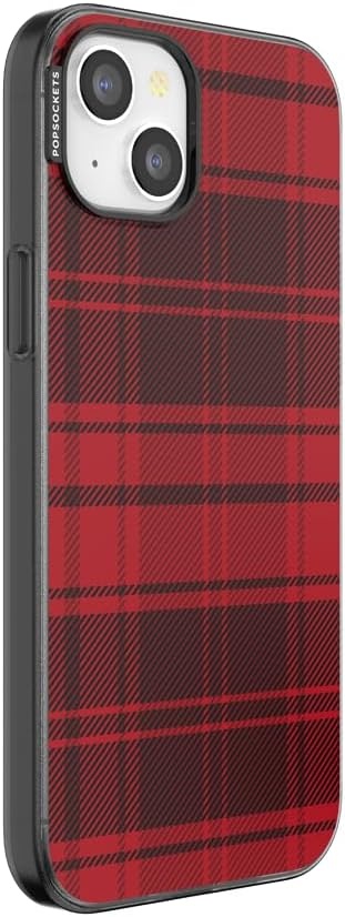 image:imagePopSockets iPhone 13 Pro Max Phone Case with MagSafe Wireless Charging Compatible Checkered Blush GinghamBuffalo Check